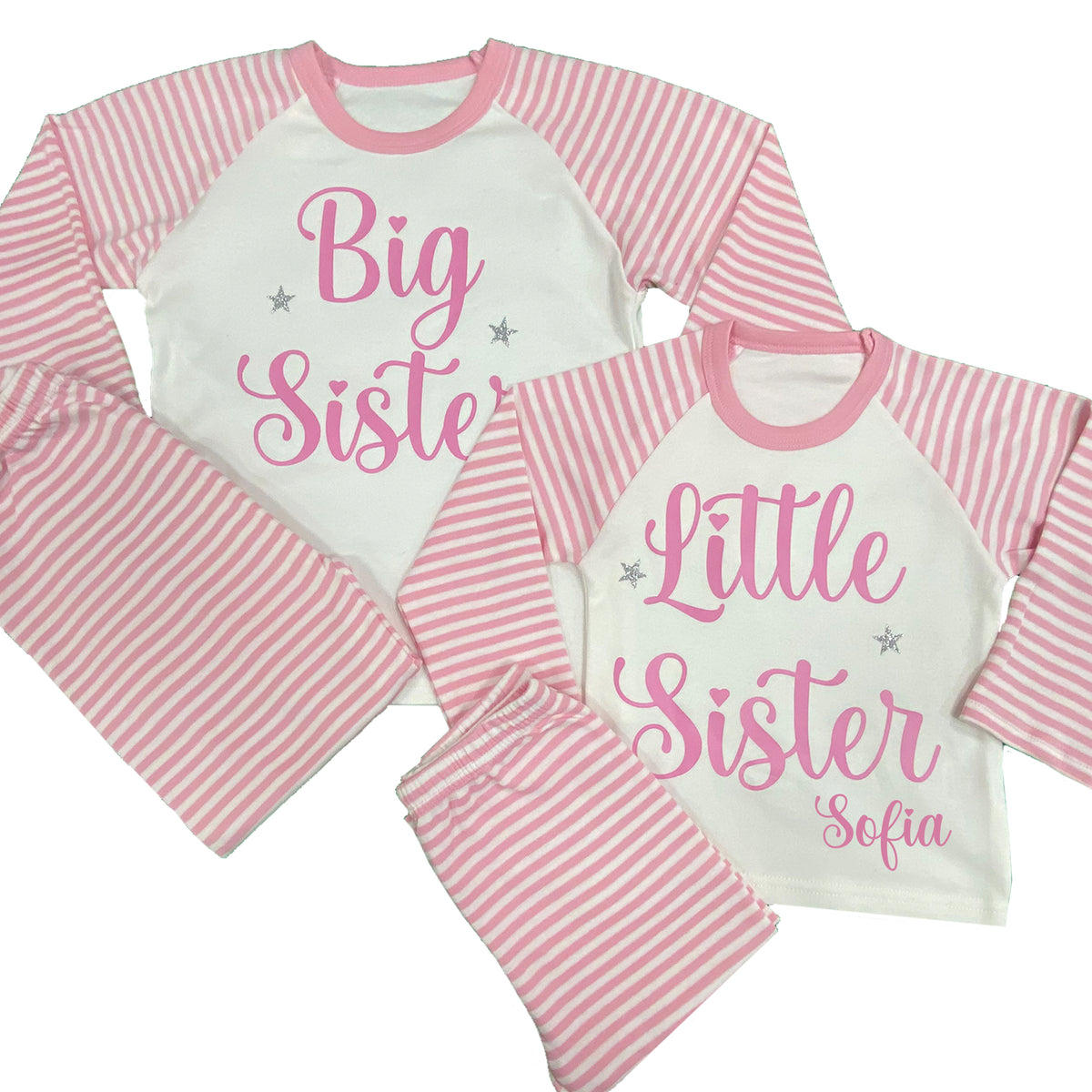 Baby Matching Sister Pjs Personalised Matching Big Sister, Little
