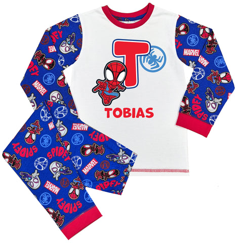 Personalised Spidey Pyjamas - Initial & Name