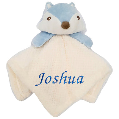 Personalised Blue Fox Comfort Blanket